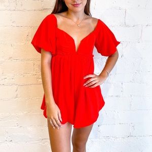 Red Romper NWT!
